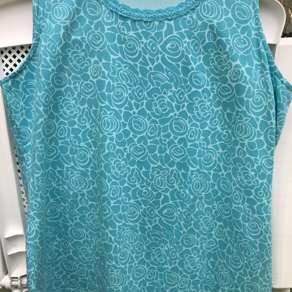Teal & White Tank